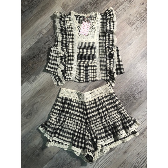 Free People Pants - Free People | The Tessa Set Black Combo 2 NWT